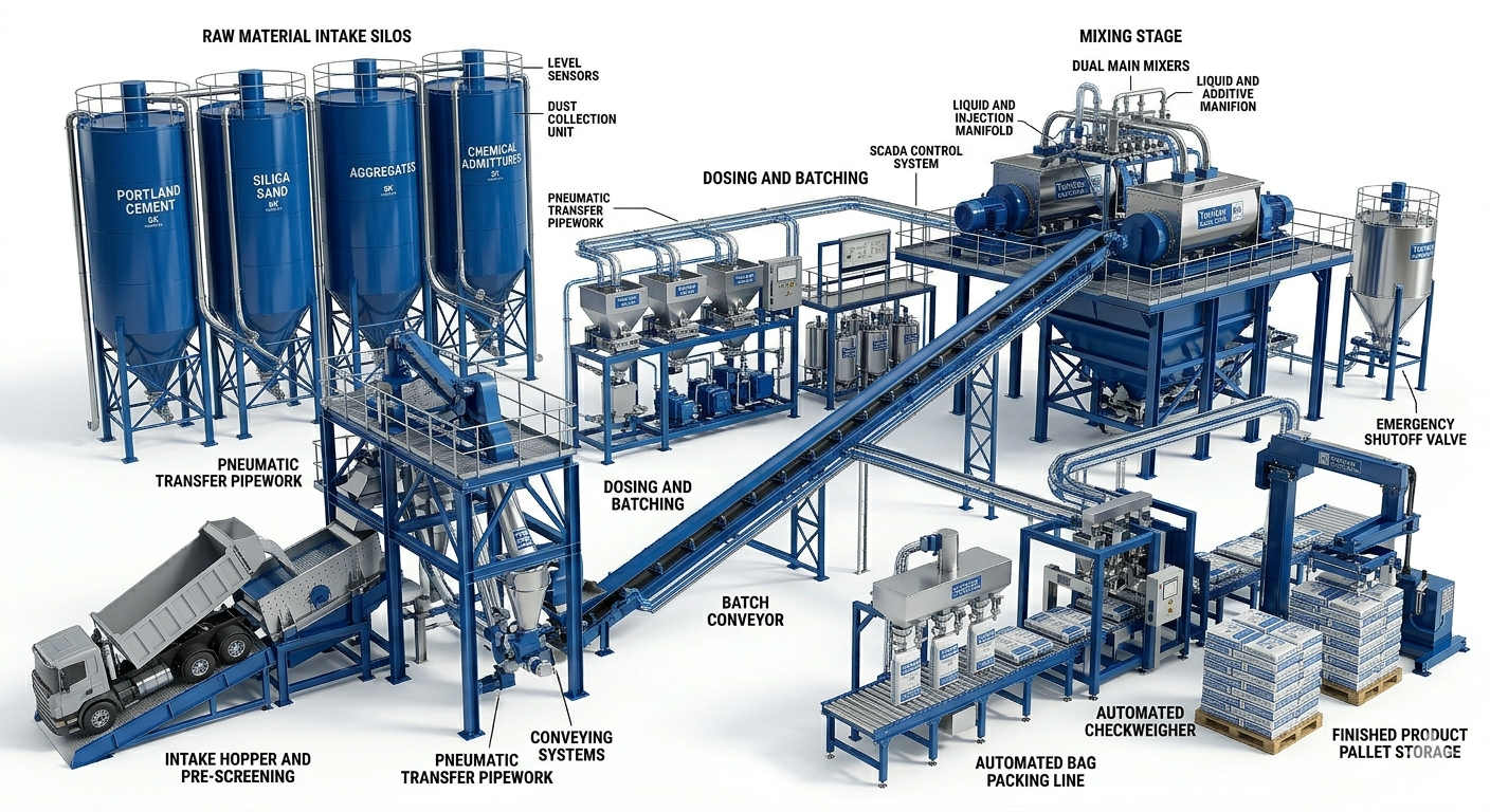Construction Chemicals Production Line Setup: Step-by-Step Process Management